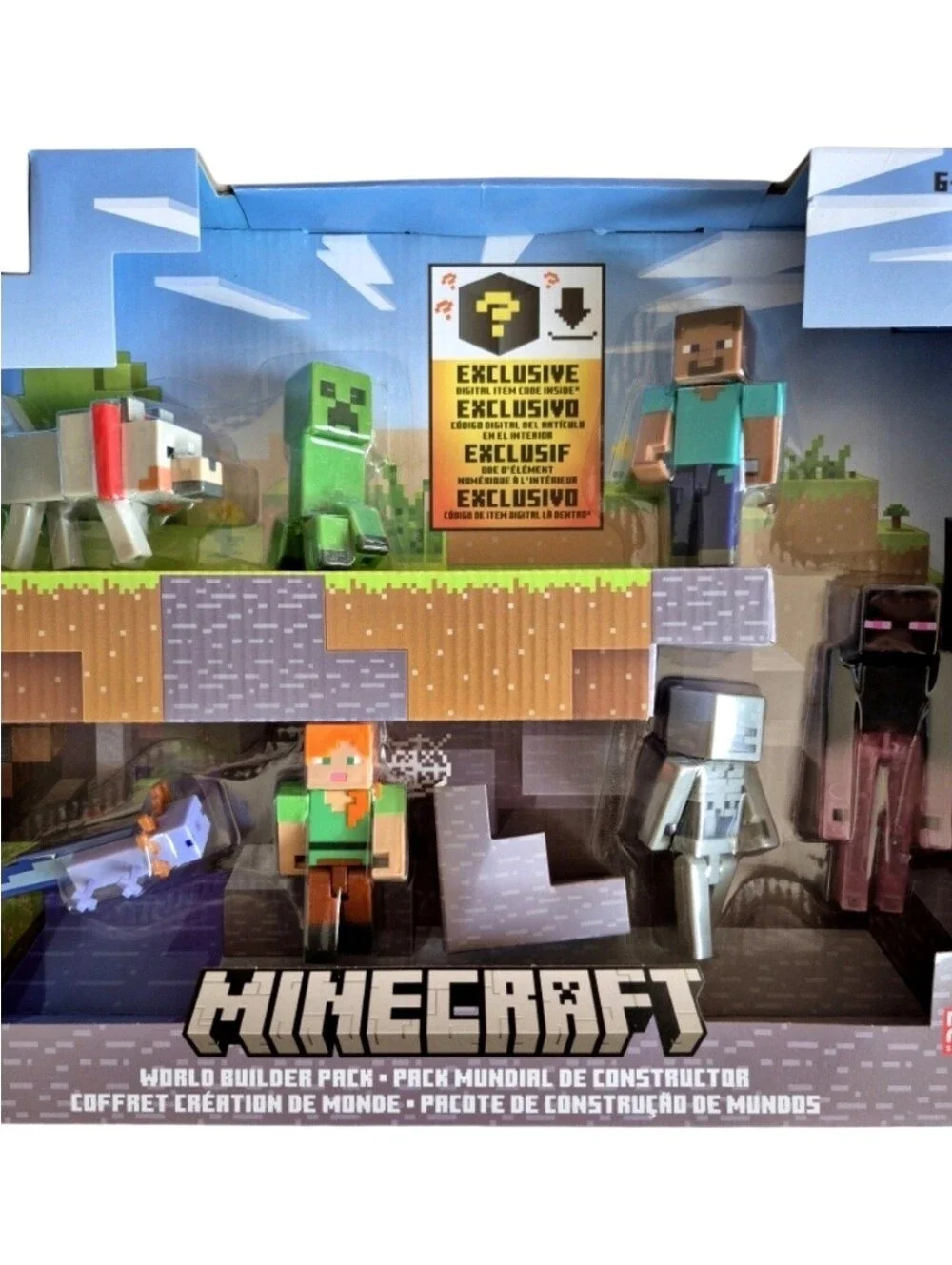 Minecraft World Builder Pack With 7 Figurines with Damaged Packaging New sealed